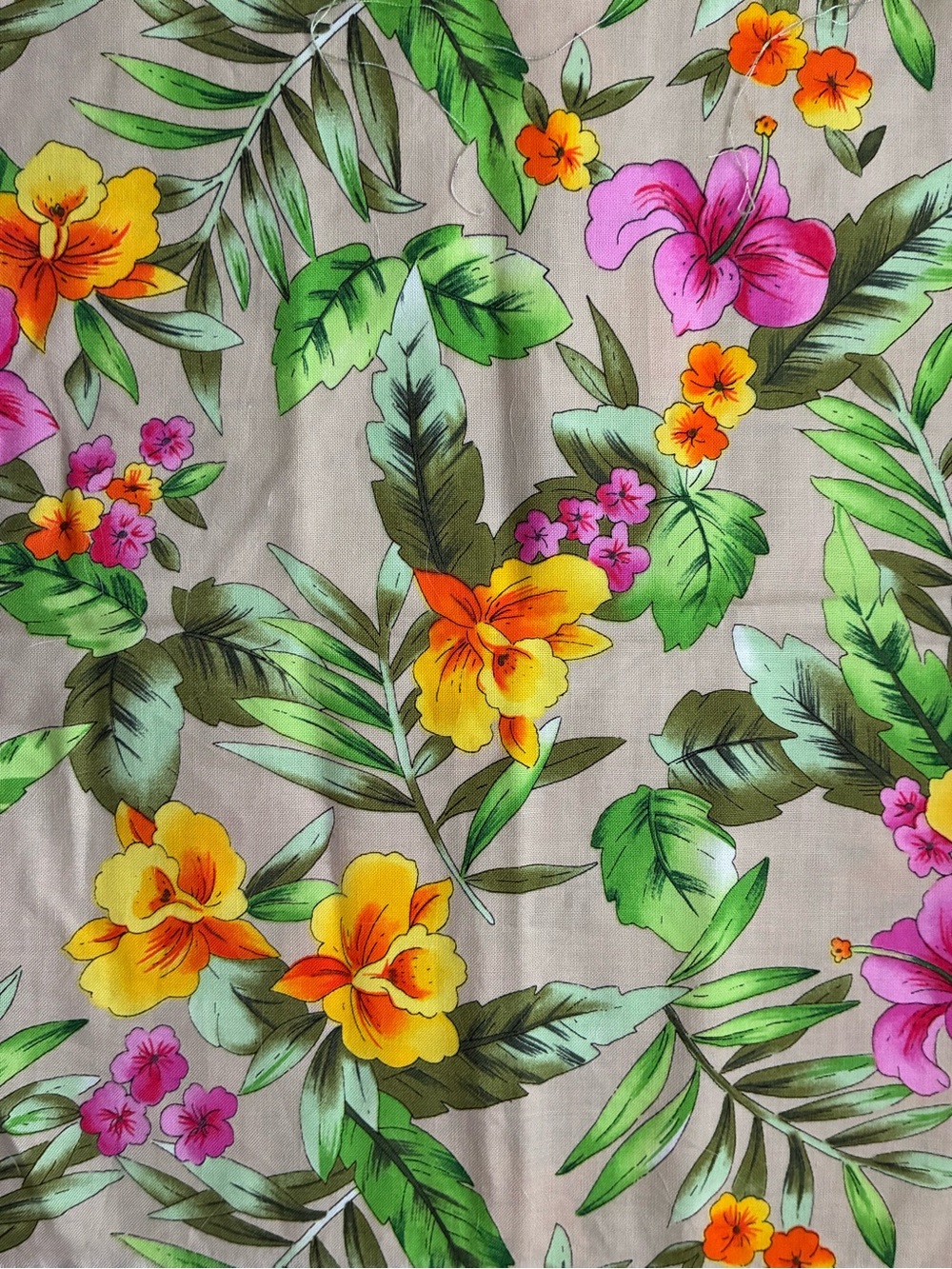 Hawaiian Tropical Floral Quilting Cotton Fabric